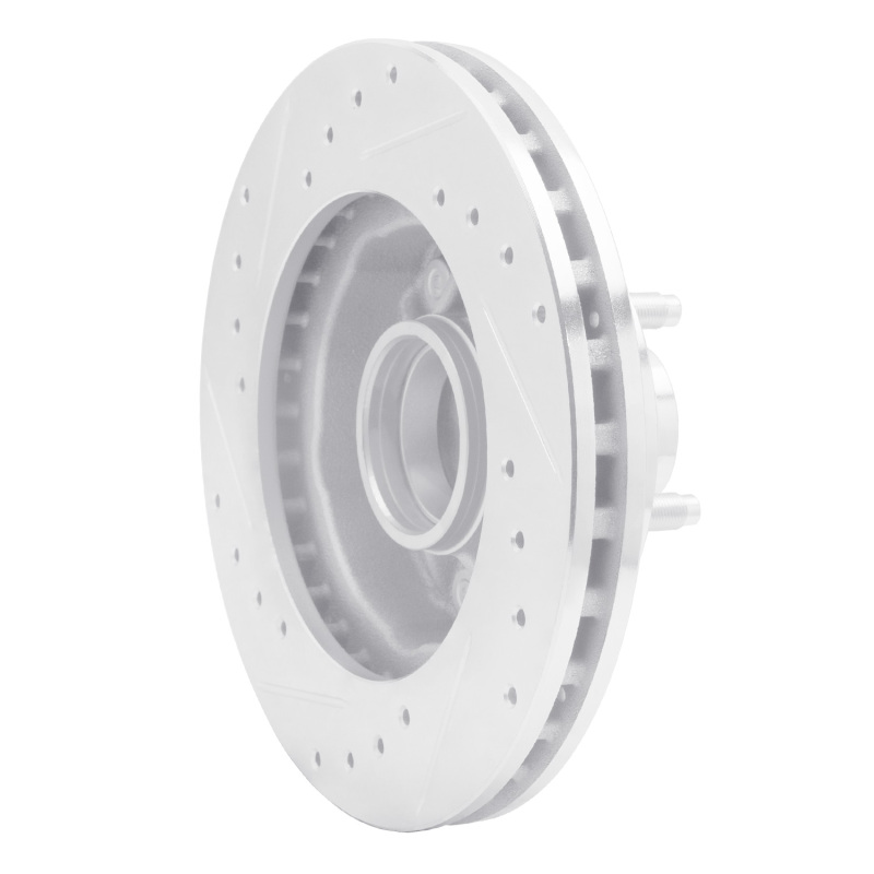 Ford Ranger Brake Rotor (1) - Front Right - R1 Concepts - Drilled & Slotted - Silver - `98-`02